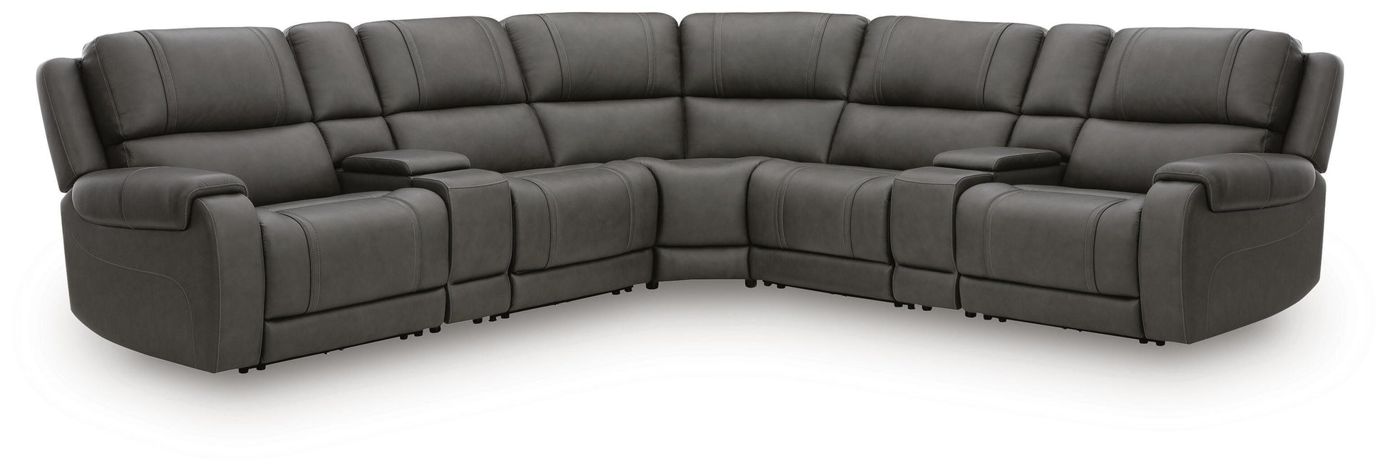 Haines Furniture Outlet - Ashley Furniture - 5Z - Pittson Sectional - 7-Piece Power Reclining Sectional - PCU12600S10