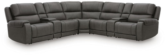 Haines Furniture Outlet - Ashley Furniture - 5Z - Pittson Sectional - 7-Piece Power Reclining Sectional - PCU12600S11