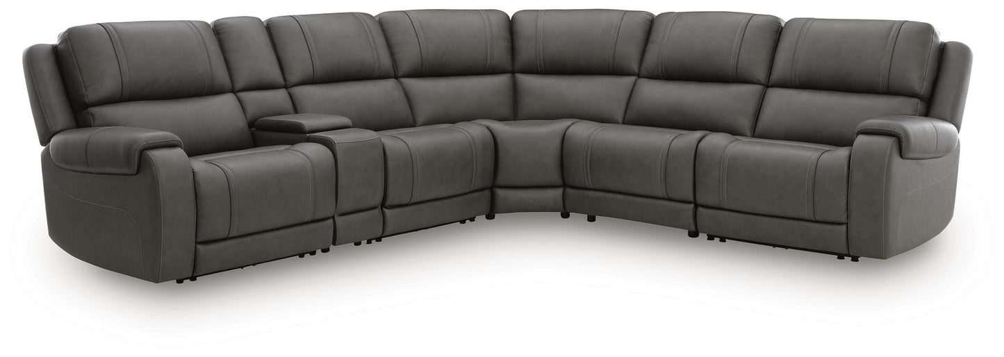 Haines Furniture Outlet - Ashley Furniture - 5Z - Pittson Sectional - 6-Piece Power Reclining Sectional - PCU12600S12