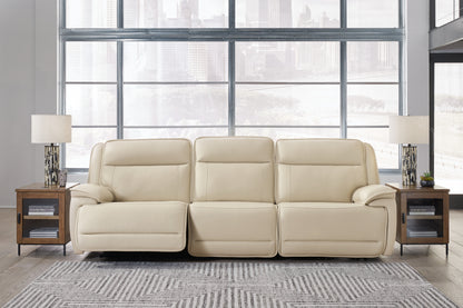 Haines Furniture Outlet - Ashley Furniture - Double Deal Sectional - 3-Piece Power Reclining Sofa Sectional / Almond - U13001S5