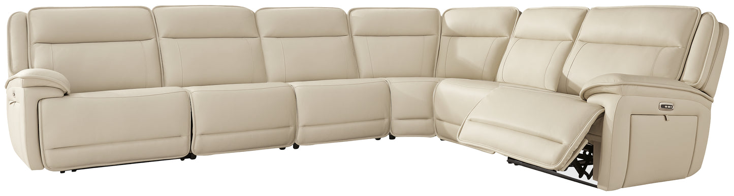 Haines Furniture Outlet - Ashley Furniture - Double Deal Sectional - 6-Piece Reclining Sectional / Almond - U13001S7