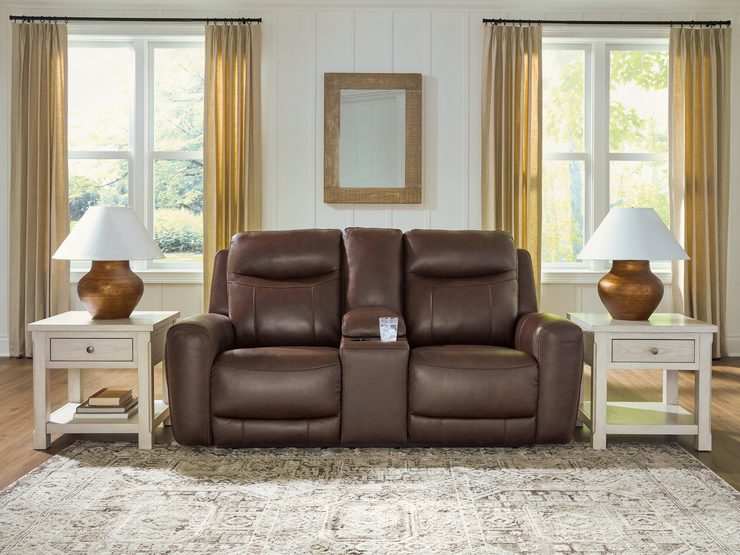 Haines Furniture Outlet - Ashley Furniture - Gravier Living Room - PWR REC Loveseat/CON/ADJ HDRST - U1330118