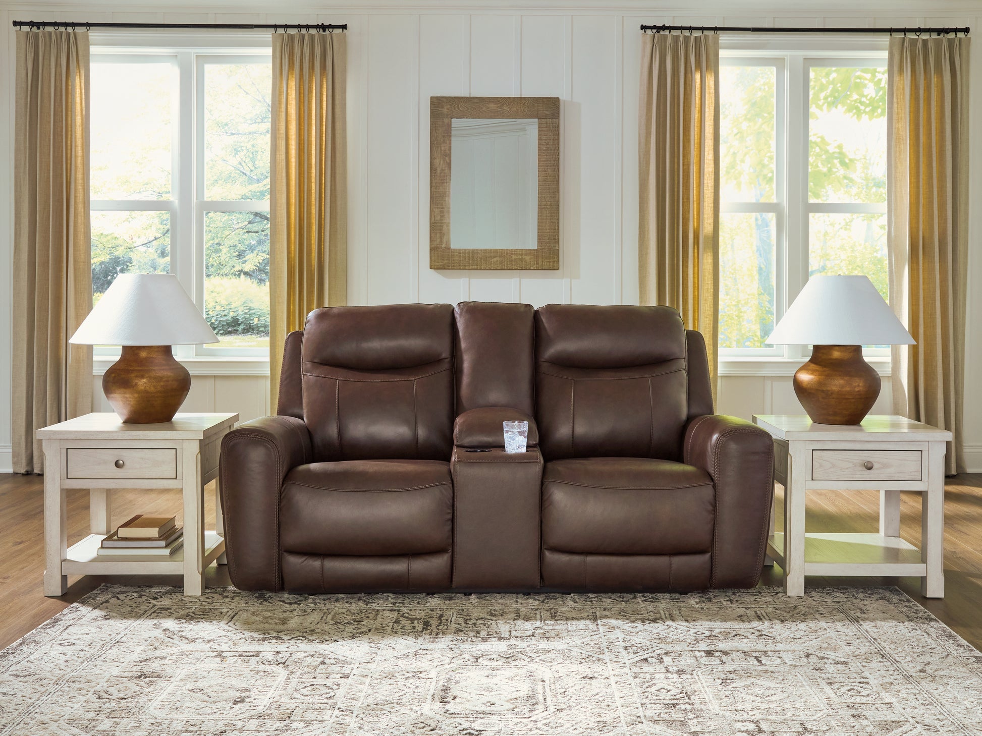 Haines Furniture Outlet - Ashley Furniture - Gravier Living Room - PWR REC Loveseat/CON/ADJ HDRST - U1330118