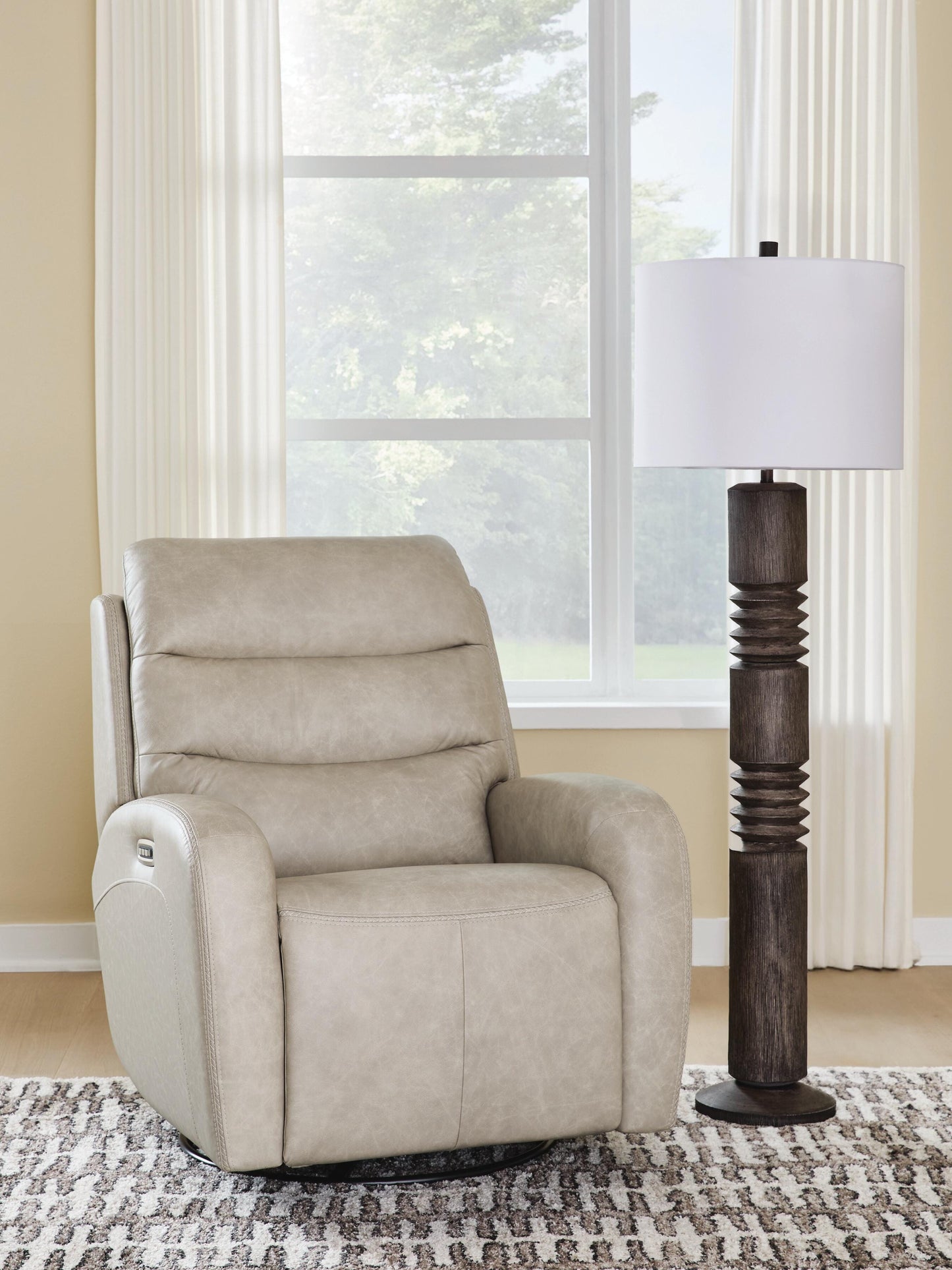 Haines Furniture Outlet - Ashley Furniture - Motion-Max Living Room - Swivel Glider Power Recliner - PCU1550095