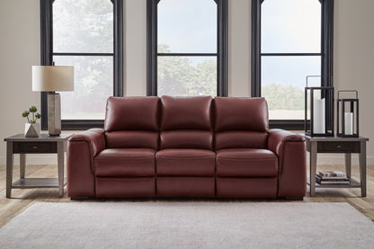 Haines Furniture Outlet - Ashley Furniture - Alessandro Living Room - PWR REC Sofa with ADJ Headrest / Garnet - U2550115