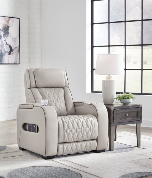 Haines Furniture Outlet - Ashley Furniture - Boyington Living Room - PWR Recliner/ADJ Headrest / Black - U2710613