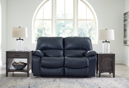 Haines Furniture Outlet - Ashley Furniture - Leesworth Living Room - Reclining Power Loveseat / Ocean - U4380974