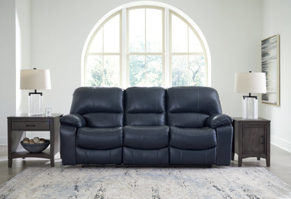 Haines Furniture Outlet - Ashley Furniture - Leesworth Living Room - Reclining Power Sofa / Ocean - U4380987