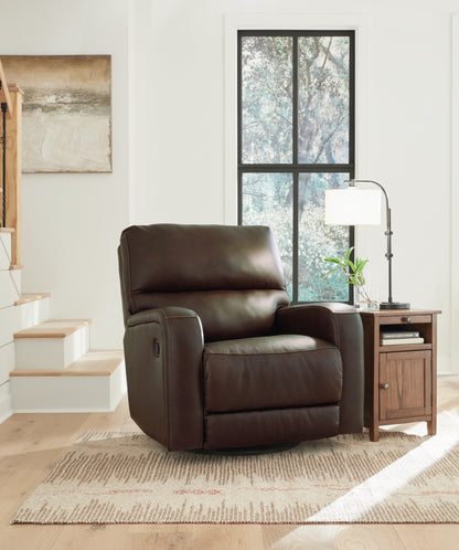Haines Furniture Outlet - Ashley Furniture - Emberla Living Room - Swivel Glider Recliner / Coffee - U4480561