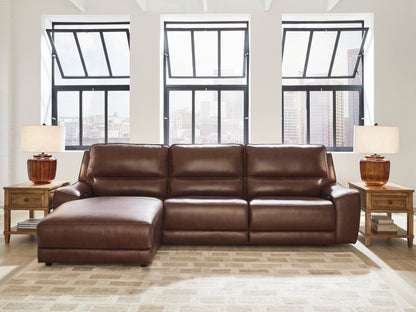 Haines Furniture Outlet - Ashley Furniture - DeepWakes Sectional - 3-Piece Reclining Sofa Chaise / Canyon - PCU62607S23