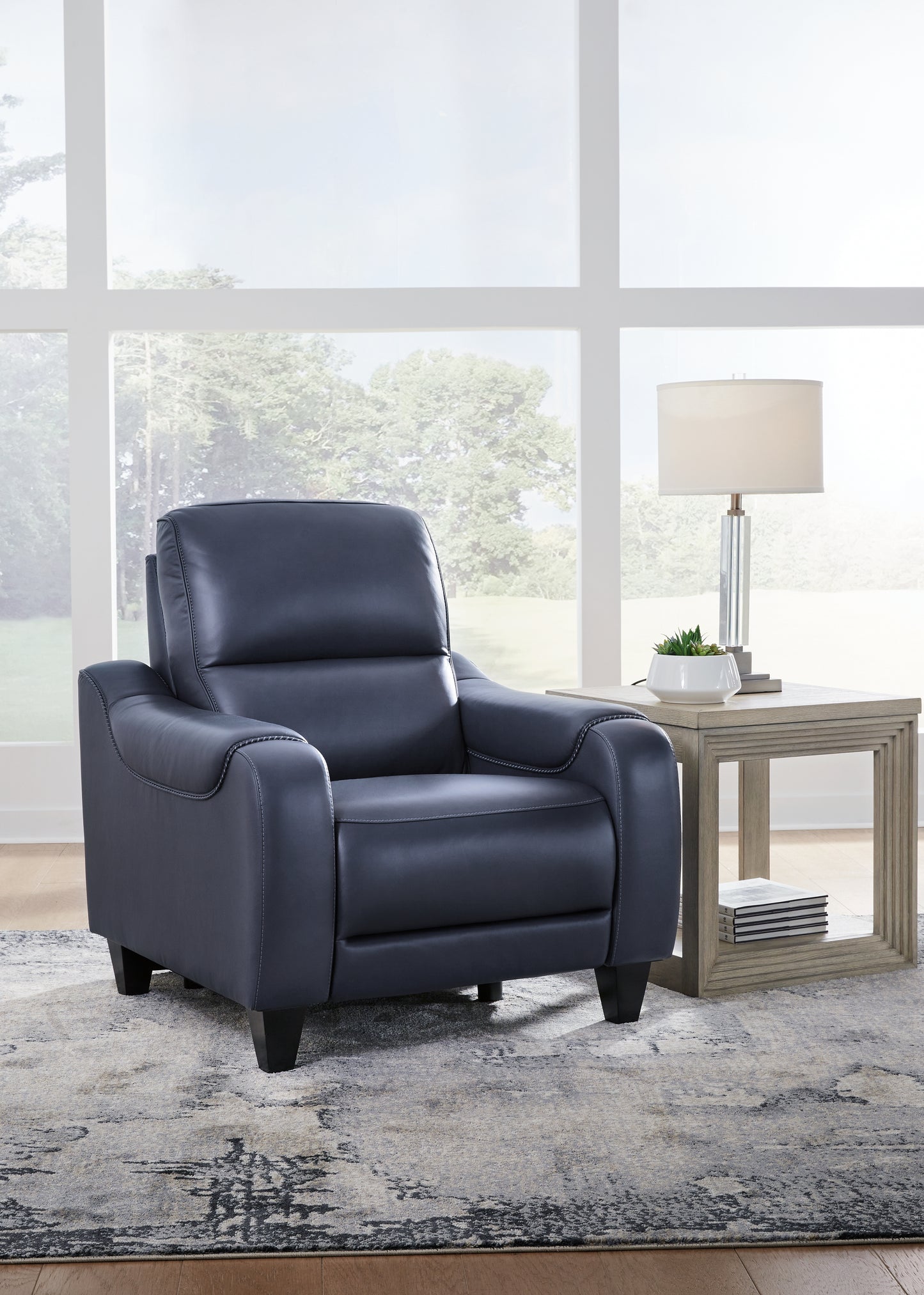 Haines Furniture Outlet - Ashley Furniture - Mercomatic Living Room - PWR Recliner/ADJ Headrest / Ocean - U7531113