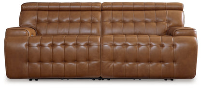 Haines Furniture Outlet - Ashley Furniture - Temmpton Sectional - 6-Piece Power Reclining Sectional / Chocolate - U92708S5