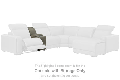 Haines Furniture Outlet - Ashley Furniture - Correze Sectional - Console with Storage / Gray - U9420257