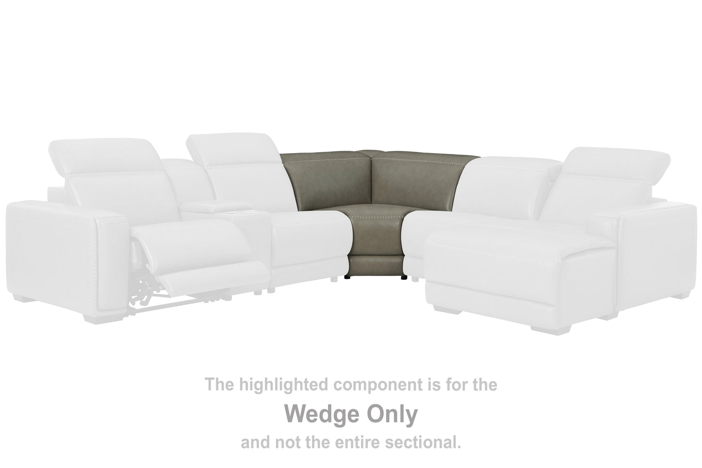 Haines Furniture Outlet - Ashley Furniture - Correze Sectional - Wedge / Gray - U9420277