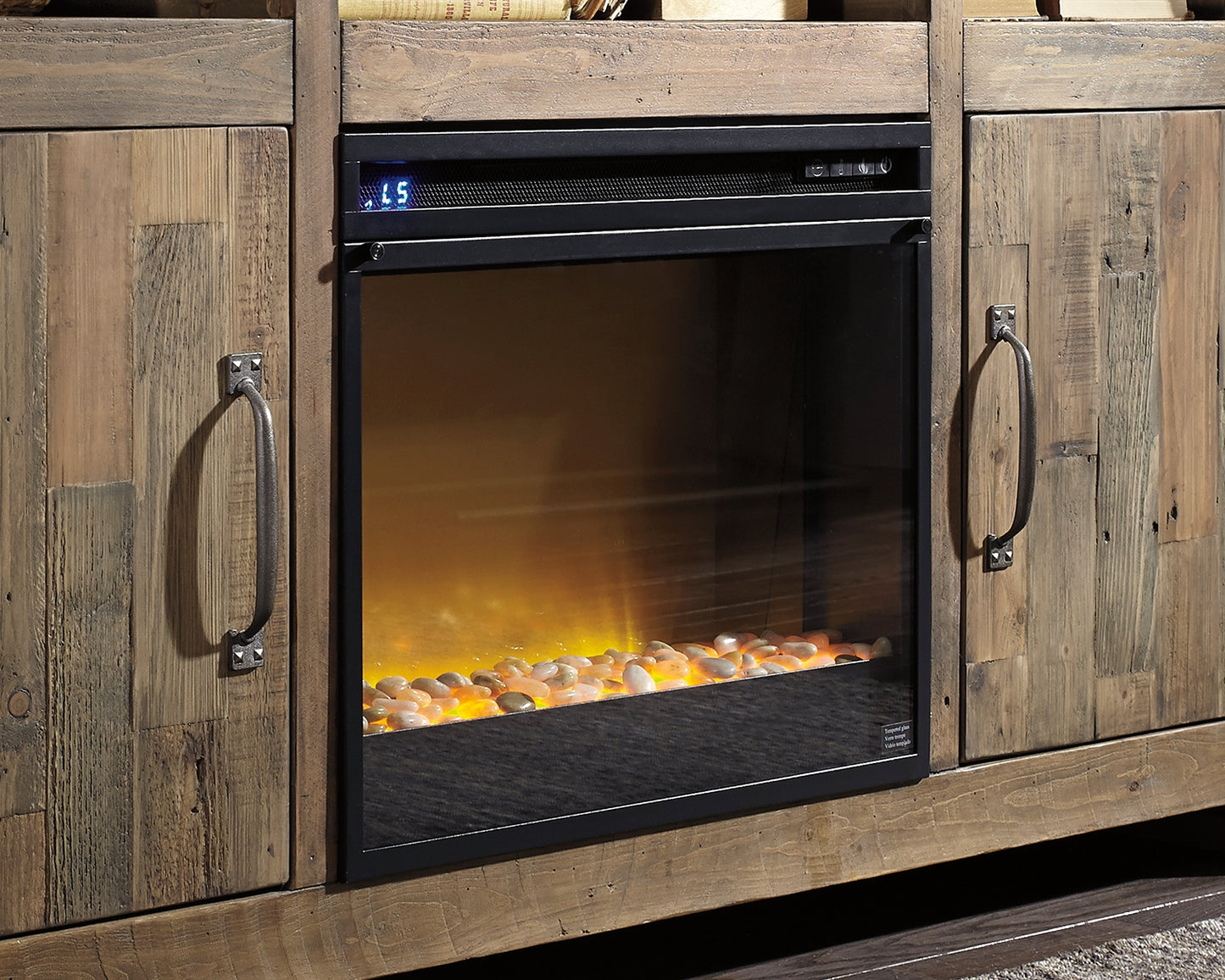 Haines Furniture Outlet - Ashley Furniture - Entertainment Accessories Electric Fireplace Insert - Electric Fireplace Insert / Black - W100-02