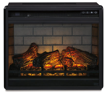 Haines Furniture Outlet - Ashley Furniture - Entertainment Accessories Electric Infrared Fireplace Insert - Electric Infrared Fireplace Insert / Black - W100-101