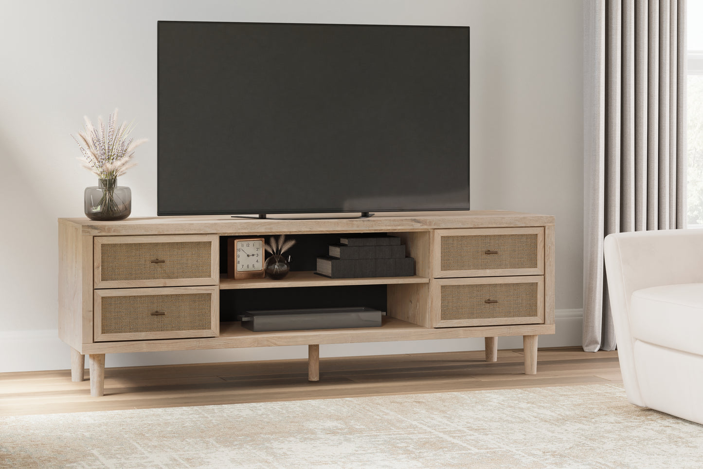 Haines Furniture Outlet - Ashley Furniture - Cielden TV Stand - 72" / Two-tone - W1199-68
