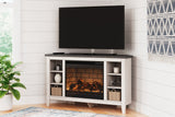 Corner TV Stand with Electric Fireplace