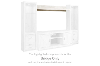 Haines Furniture Outlet - Ashley Furniture - Bellaby Entertainment Center - Bridge / Whitewash - W331-27