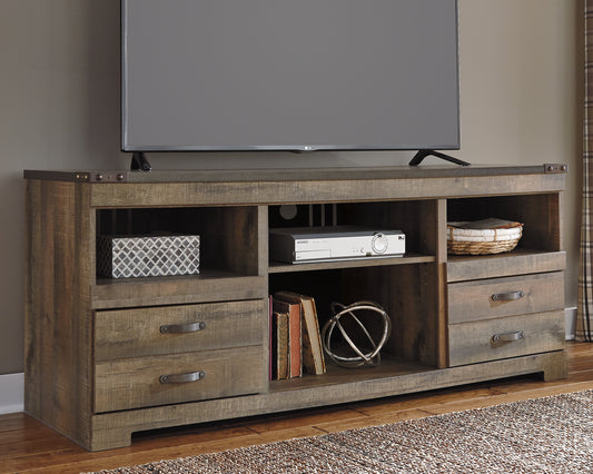 Haines Furniture Outlet - Ashley Furniture - Trinell TV Stand - 63" / Brown - W446-68