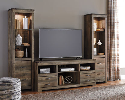 Haines Furniture Outlet - Ashley Furniture - Trinell 3-Piece Entertainment Center - 3-Piece Entertainment Center / Brown - W446W18