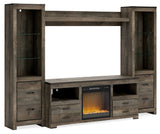 4-Piece Entertainment Center with Electric Fireplace