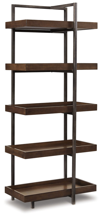 Haines Furniture Outlet - Ashley Furniture - Starmore Entertainment Center - Left or Right Pier / Brown/Gunmetal - W633-34