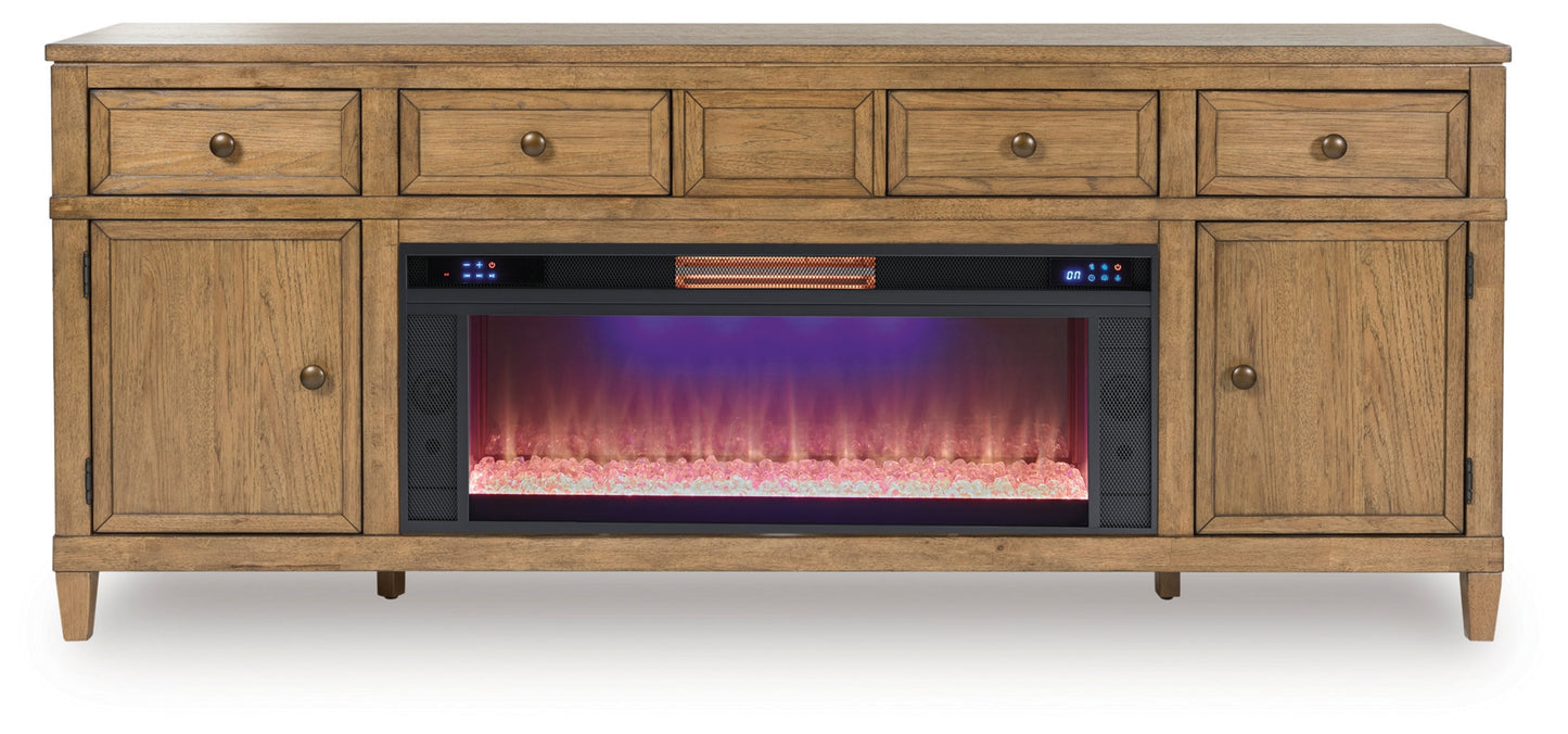 Sharlance 81" TV Stand with Electric Fireplace