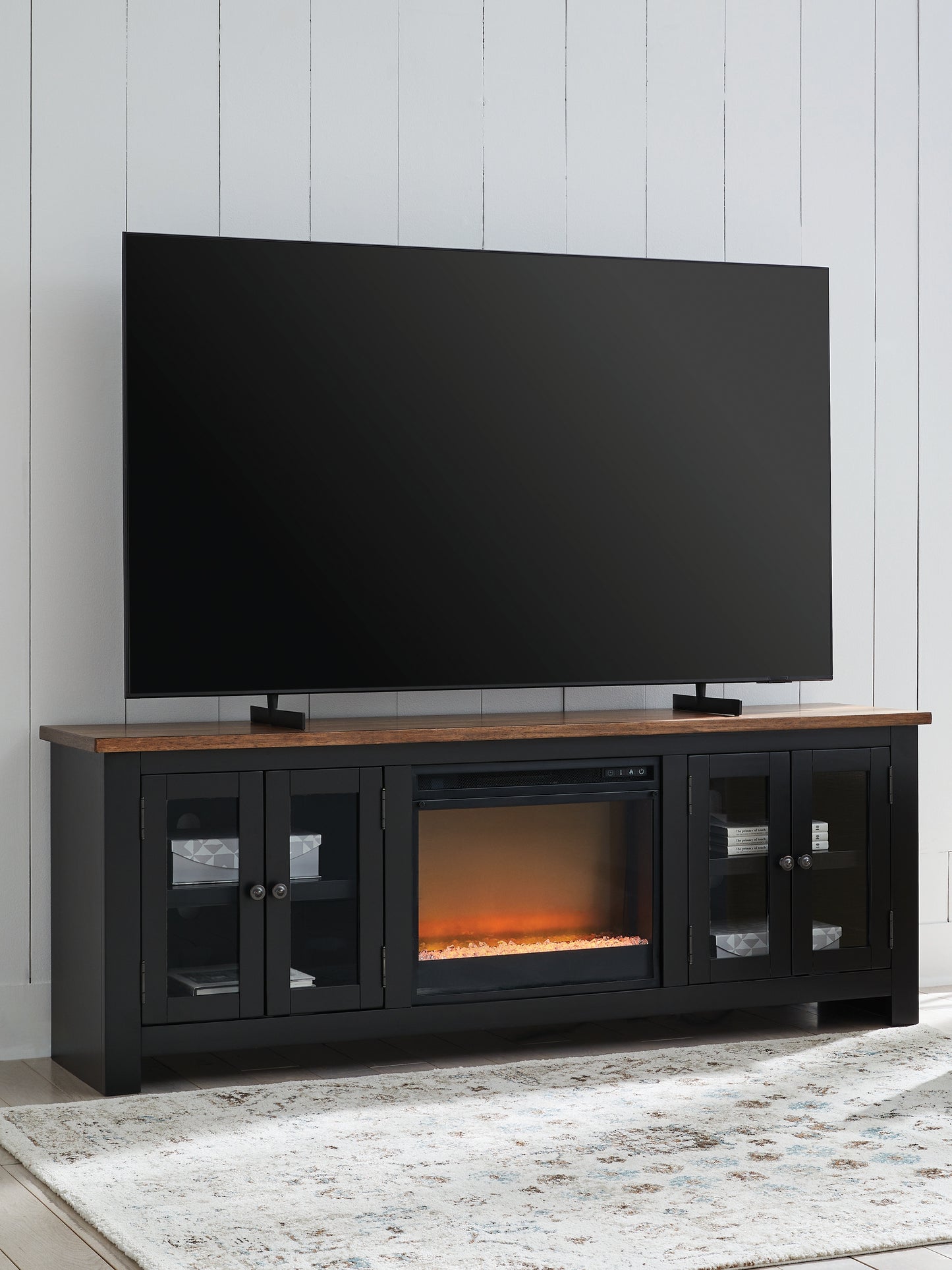Wildenauer 76" TV Stand with Electric Fireplace