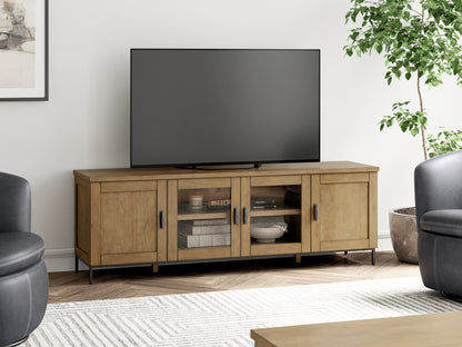 Haines Furniture Outlet - Ashley Furniture - Torlanta 72" TV Stand - 72" / Brown - W686-68