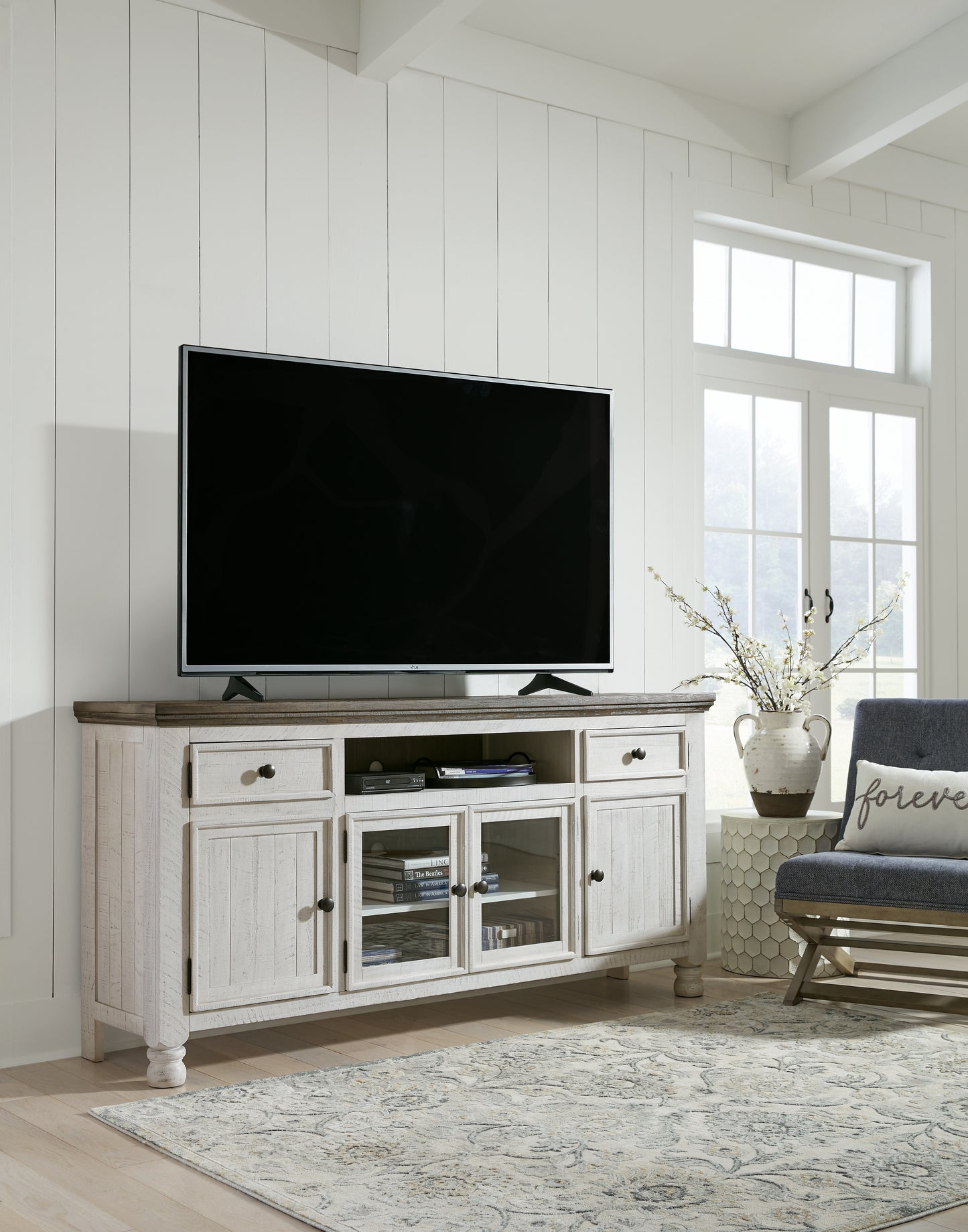 Haines Furniture Outlet - Ashley Furniture - Havalance TV Stand - TV Stand / Two-tone - W814-68