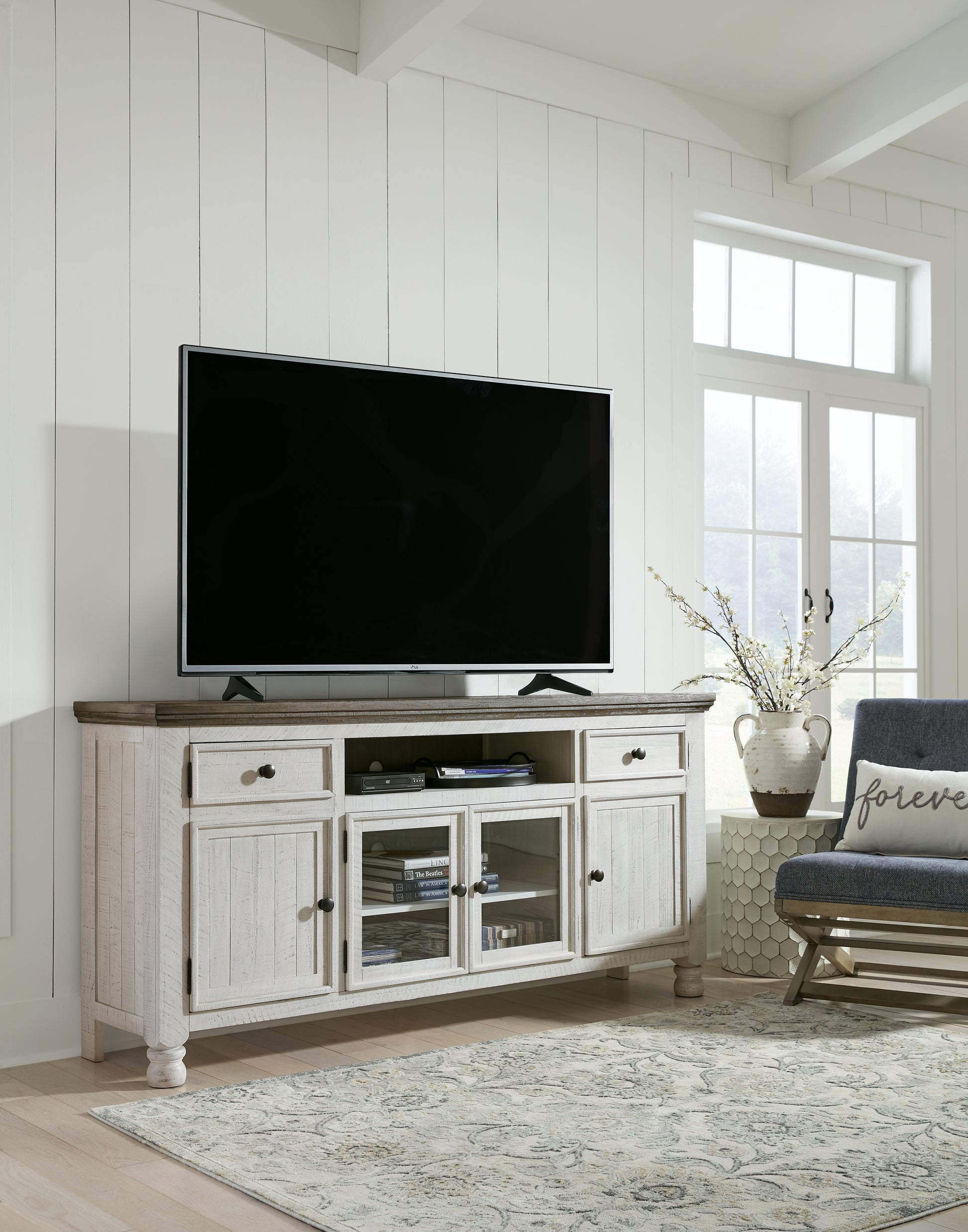 Haines Furniture Outlet - Ashley Furniture - Havalance TV Stand - TV Stand / Two-tone - W814-68
