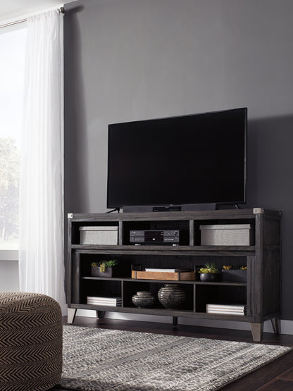 Haines Furniture Outlet - Ashley Furniture - Todoe 65" TV Stand - 65" / Gray - W901-68